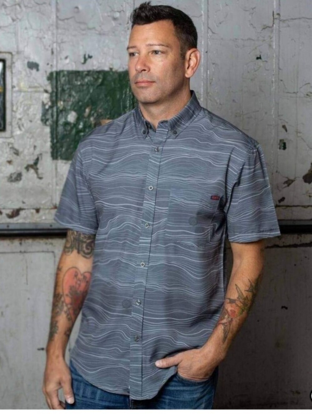 RSVLTS Star Wars Mandalorian Beskar Steel Button Down Short Sleeve